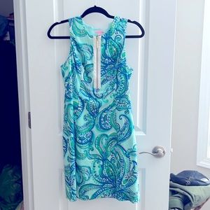 Woman’s Lilly Pulitzer Penelope shift dress in Poolside blue size 4
